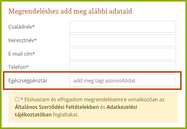 Itt add meg egészségpénztári tagi azonosítódat