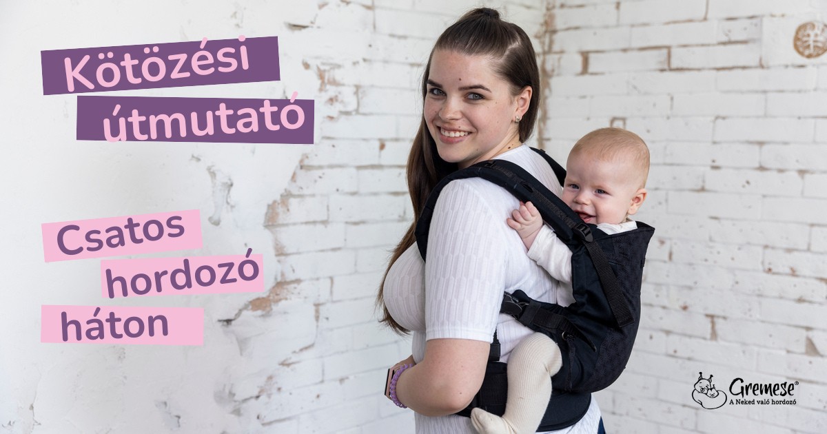Csatos hordozó használata háton